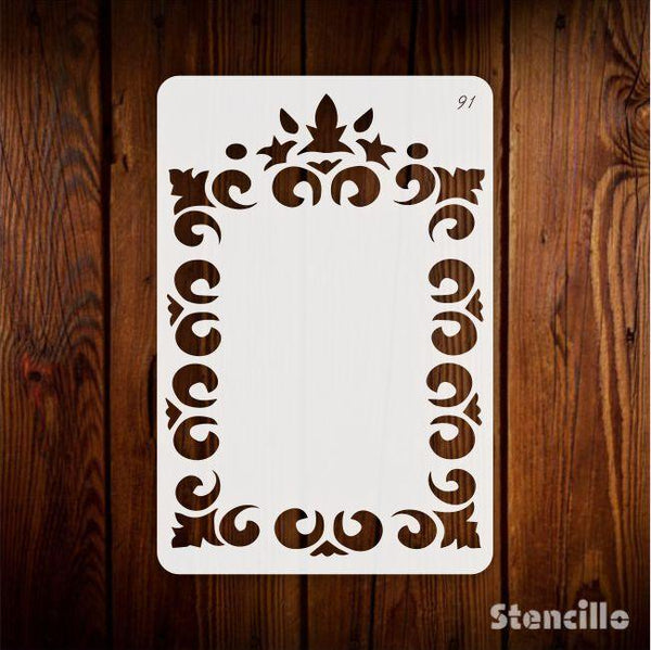 Floral Brilliance: Floral Borders Plastic Stencil For Walls, Canvas & Furniture Painting -