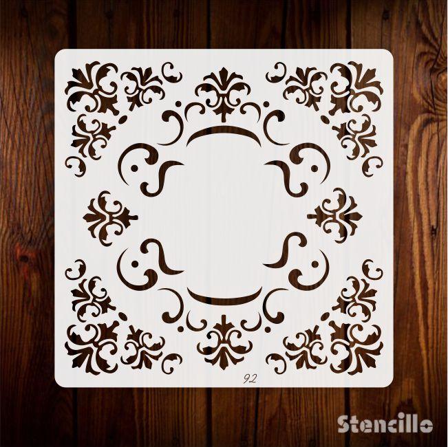 Charm of Morocco: Floral Tile Plastic Stencil For Walls, Canvas & Furniture Painting -